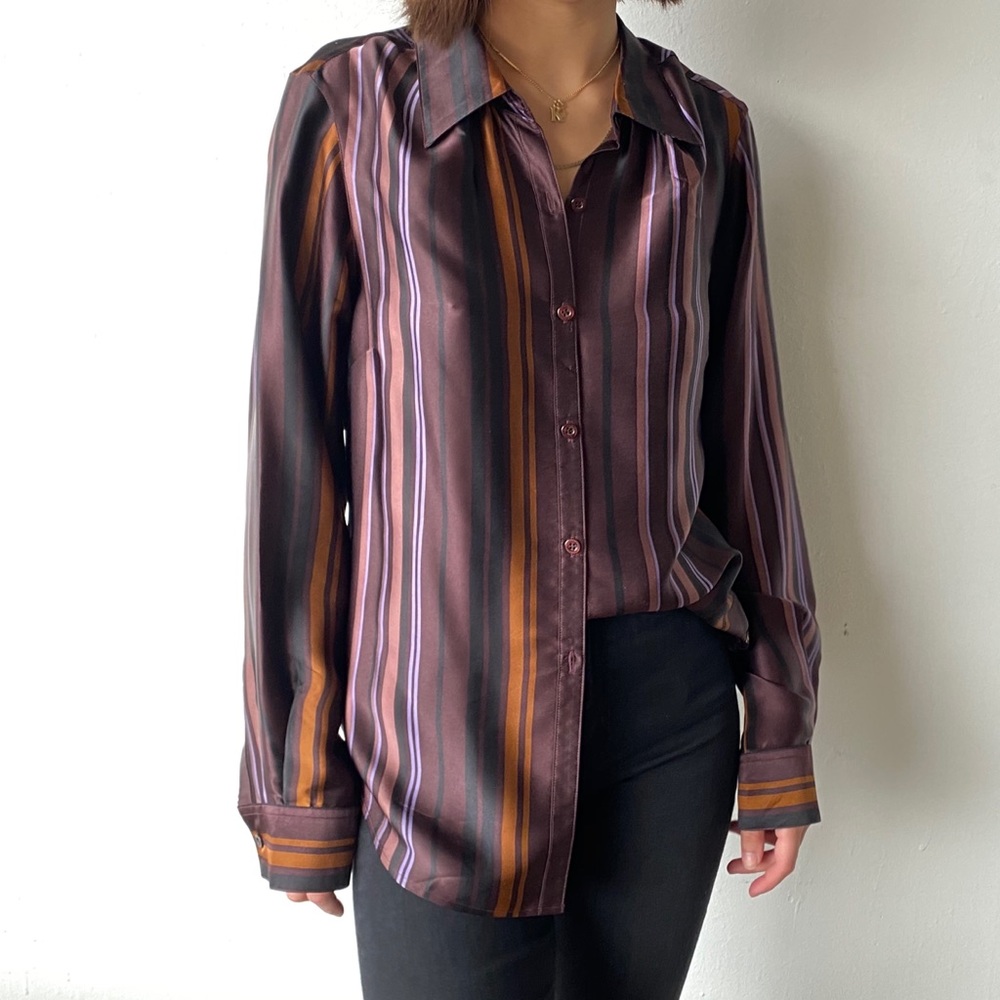 Calvin Klein silk button down - Picture 2 of 3